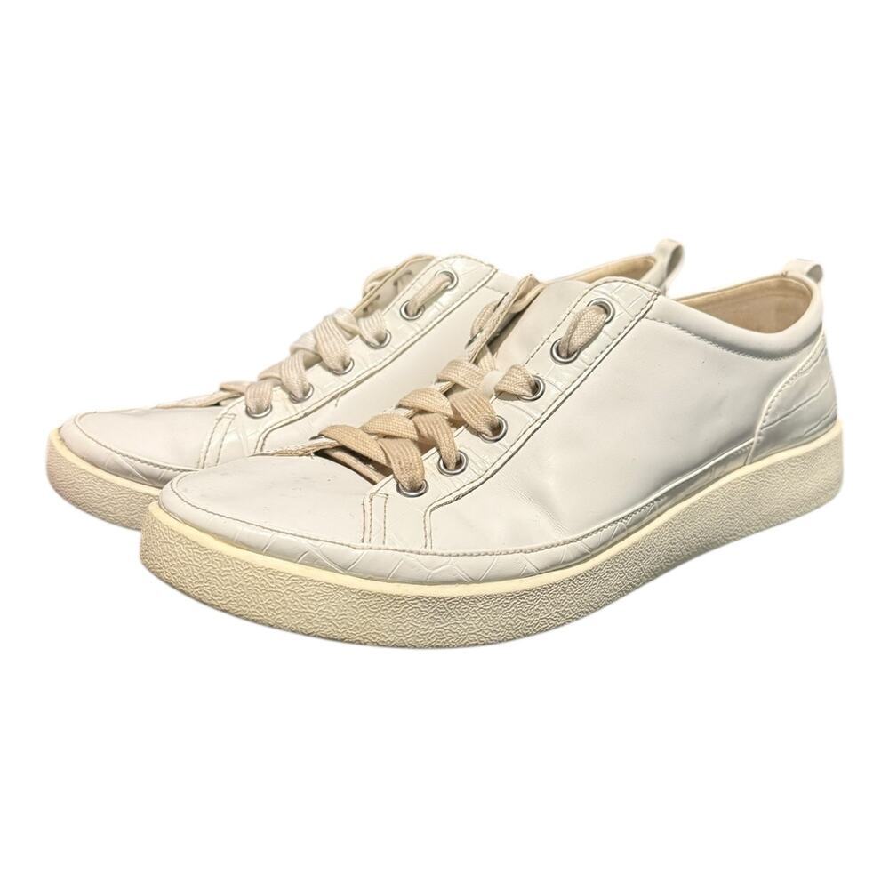Vionic Winny Sneakers/Shoes White Leather Orthopedic Low Top Women’s Size 10
